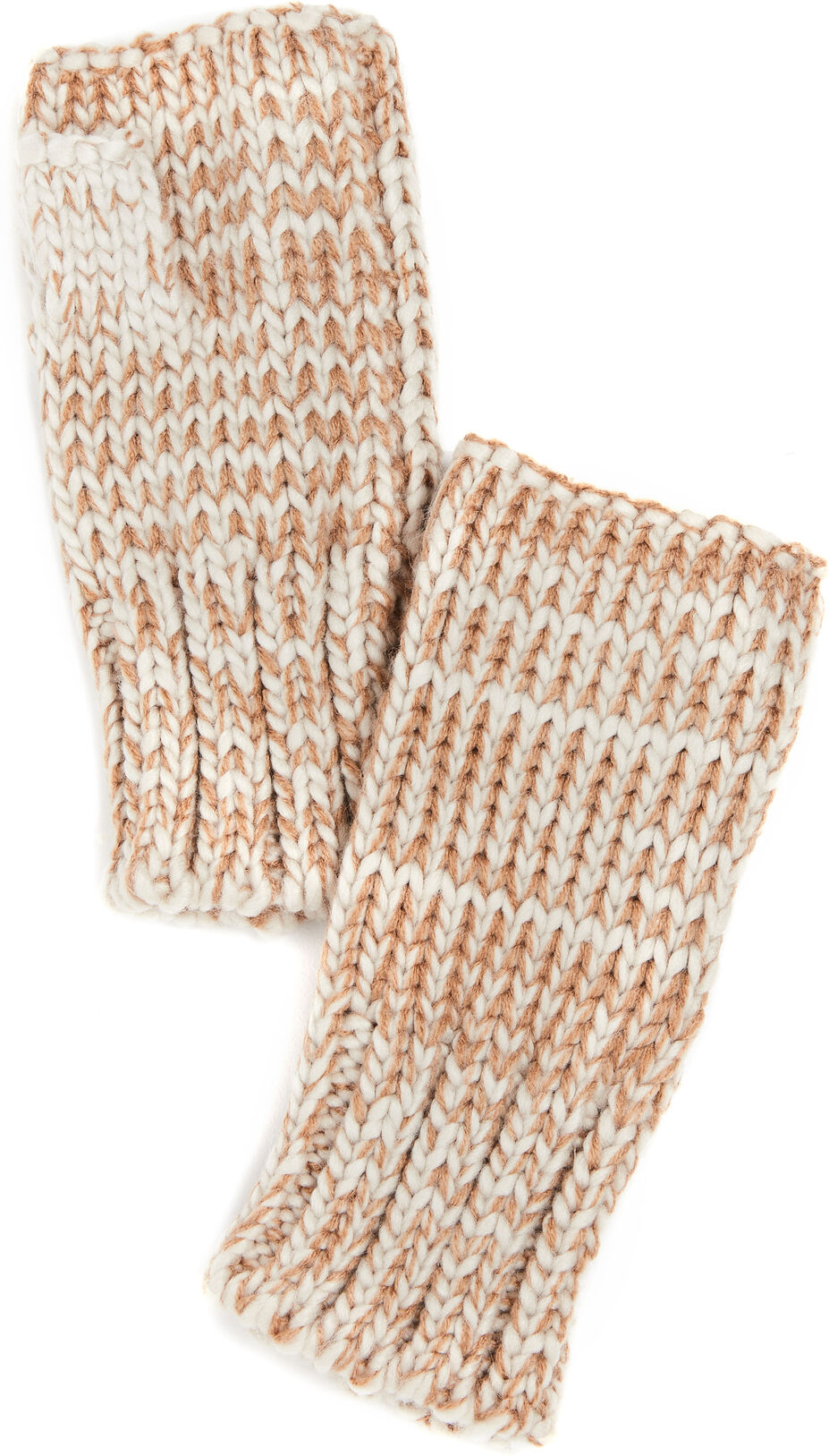 Hat Attack Tweedy Knit Fingerless Gloves Tobacco One Size  Tobacco  size:One Size