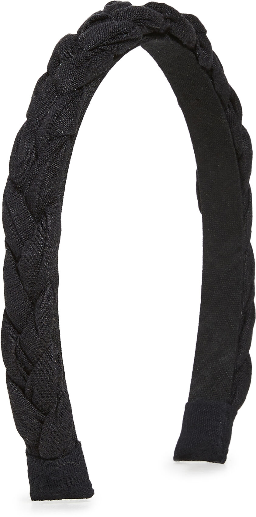 Madewell Skinny Puffy Braided Headband True Black One Size  True Black  size:One Size