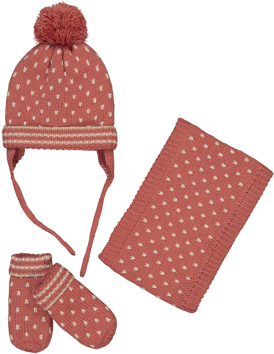 LA REDOUTE COLLECTIONS Ensemble bonnet + snood + moufles 0 mois-3 ans