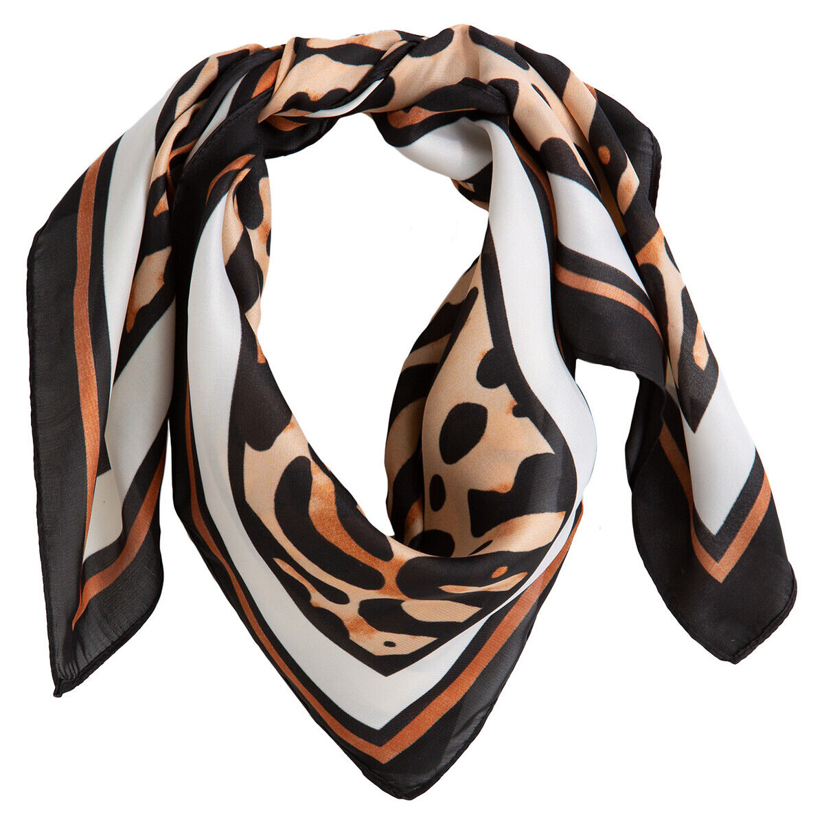 LA REDOUTE COLLECTIONS Foulard imprimé léopard fond orange