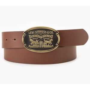 Levi's® Ledergürtel »Billy Plaque Belt«, mit markanter Koppelschliesse medium brown  100