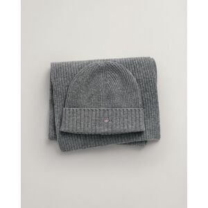 Gant Beanie »SHIELD BEANIE & SCARF GIFT SET«, (Set, 2er) DARK GREY MELANGE