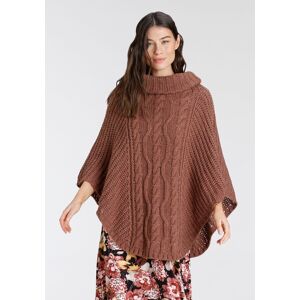 Laura Scott XXL-Schal, Strickponcho rostbraun