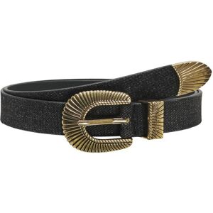 ONLY Stoffgürtel »ONLCAMILLA DENIM JEANS BELT ACC« Black Denim Detail:LIGHT GOLD METAL  90