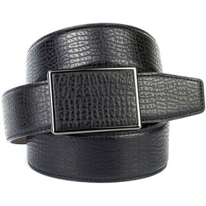 Anthoni Crown Ledergürtel, mit Automatik-Schliesse, im klassischen Design schwarz  90