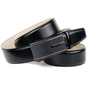 Anthoni Crown Ledergürtel, Perfekte Eleganz für Anzüge schwarz  120