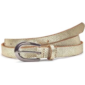 LASCANA Ledergürtel, in Metallic-Snake-Optik, Hüftgürtel für Hosen, Jeans &... goldfarben Größe 90