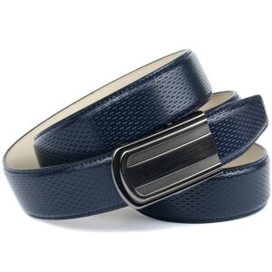 Anthoni Crown Ledergürtel, für blaue Schuhe mit perforiertem Leder dunkelblau Größe 90