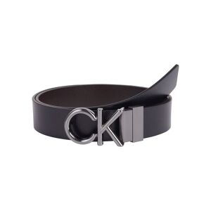 Calvin Klein Ledergürtel, mit Monogramm-Schnalle aus Metall schwarz dunkelbraun Größe 85
