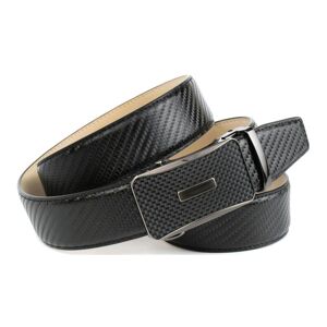 Anthoni Crown Ledergürtel, Trendiger Gürtel in Karbon-Design schwarz Größe 105
