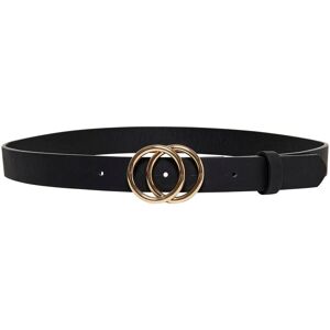 ONLY Taillengürtel »ONLRASMI FAUX LEATHER JEANS BELT« Black w. GOLD BUCKLE Größe 80