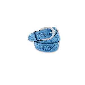 BERND GÖTZ Ledergürtel, mit stylischem ornamenthaftem Prägeprint blau Größe 95