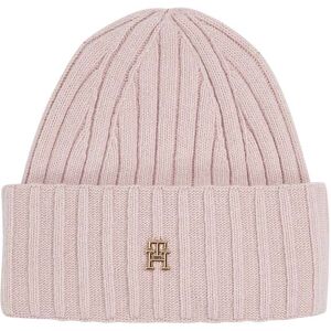 Tommy Hilfiger Strickmütze »ESSENTIAL CHIC BEANIE«, mit Markenlabel aus Metall Whimsy Pink Größe