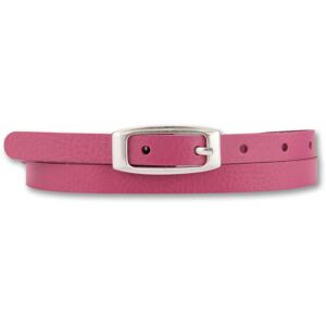 BERND GÖTZ Ledergürtel, im schmalen Design, silberfarbenne Rechteckschliesse pink Größe 85