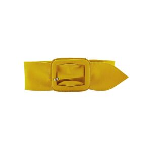 AnnaMatoni Ledergürtel, mit bezogener Schliesse gelb Größe 95