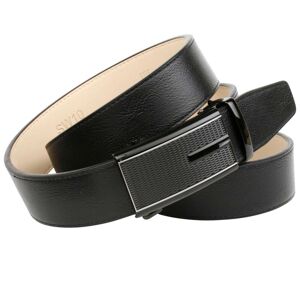 Anthoni Crown Ledergürtel, für Jeans mit eleganter Automatik-Schnalle schwarz Größe 85