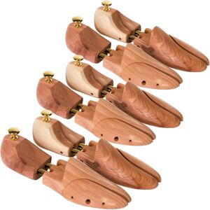 tectake 3 Paar Schuhspanner aus Zedernholz - 46-48