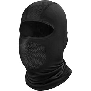 SHIMA Balaclava Cooler Atmungsaktive Sturmhaube Coolmax Unisex Motorrad Mesh Weich mit Schnelle Trocknung Ganzjährig Herren & Damen (XXS-S, Schwarz)