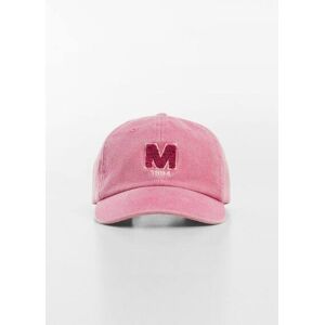 Mango Kids Cap mit Stick-Detail - Rosa - 6-9 - weiblich