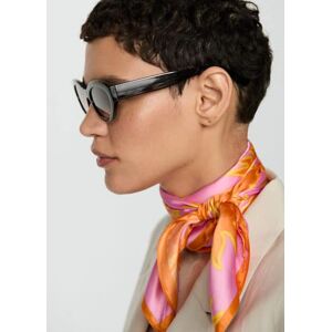 Mango Halstuch mit zweifarbigem Print - Rosa - U - weiblich