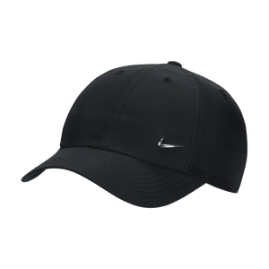 Nike Dri-FIT Club unstrukturierte Metall-Swoosh-Cap für Kinder - Schwarz - TAILLE UNIQUE