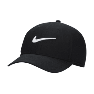 Nike Dri-FIT ClubStrukturierte Swoosh-Cap - Schwarz - S/M