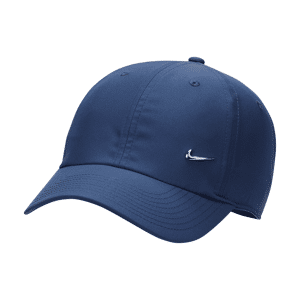 Nike Dri-FIT Club unstrukturierte Metall-Swoosh-Cap - Blau - M/L