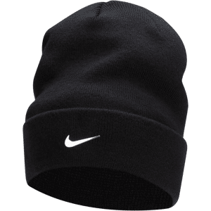 Nike Peak Standard Metallic-Beanie mit Swoosh und Bündchen - Schwarz - ONE SIZE