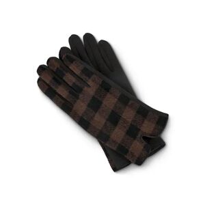 Tchibo - Handschuhe im Materialmix - Schwarz/Kariert - Gr.: 8,0 Polyester  8,0 female