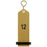 VEGA Schlüsselanhänger Bumerang mit Ziffernprägung; 10x3 cm (LxB); gold; Prägung 12