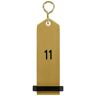 VEGA Schlüsselanhänger Bumerang mit Ziffernprägung; 10x3 cm (LxB); gold; Prägung 11