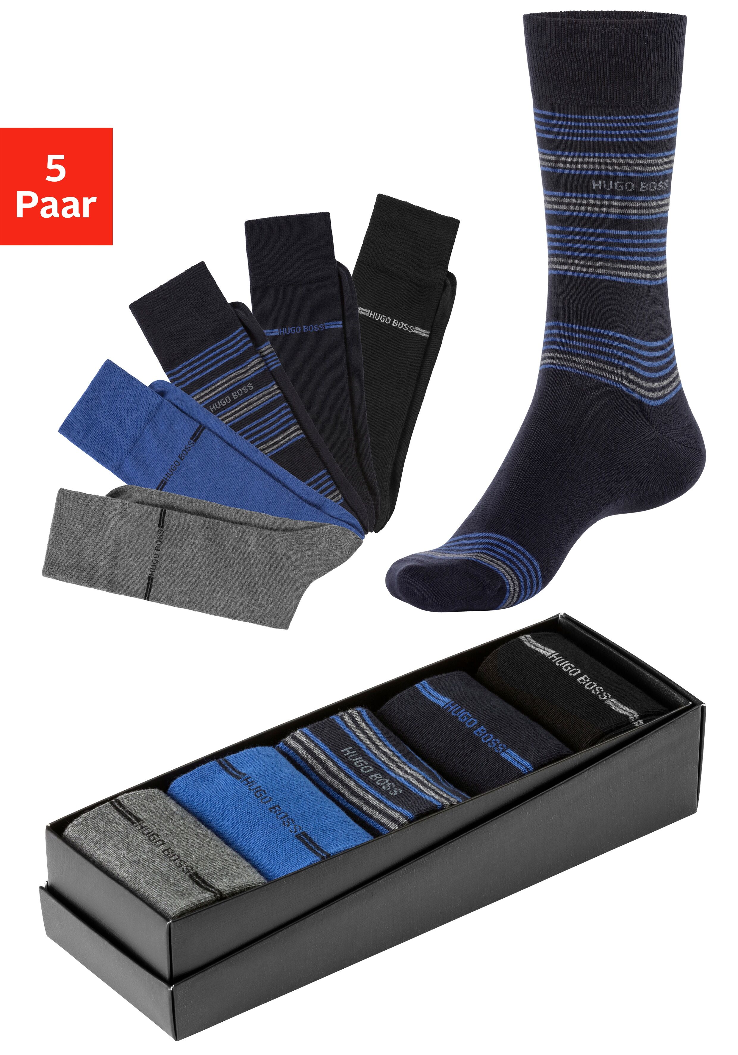 Boss Socken »5P Gift Set CC«, (Packung, 5 Paar), für Beruf und Freizeit schwarz  40-46