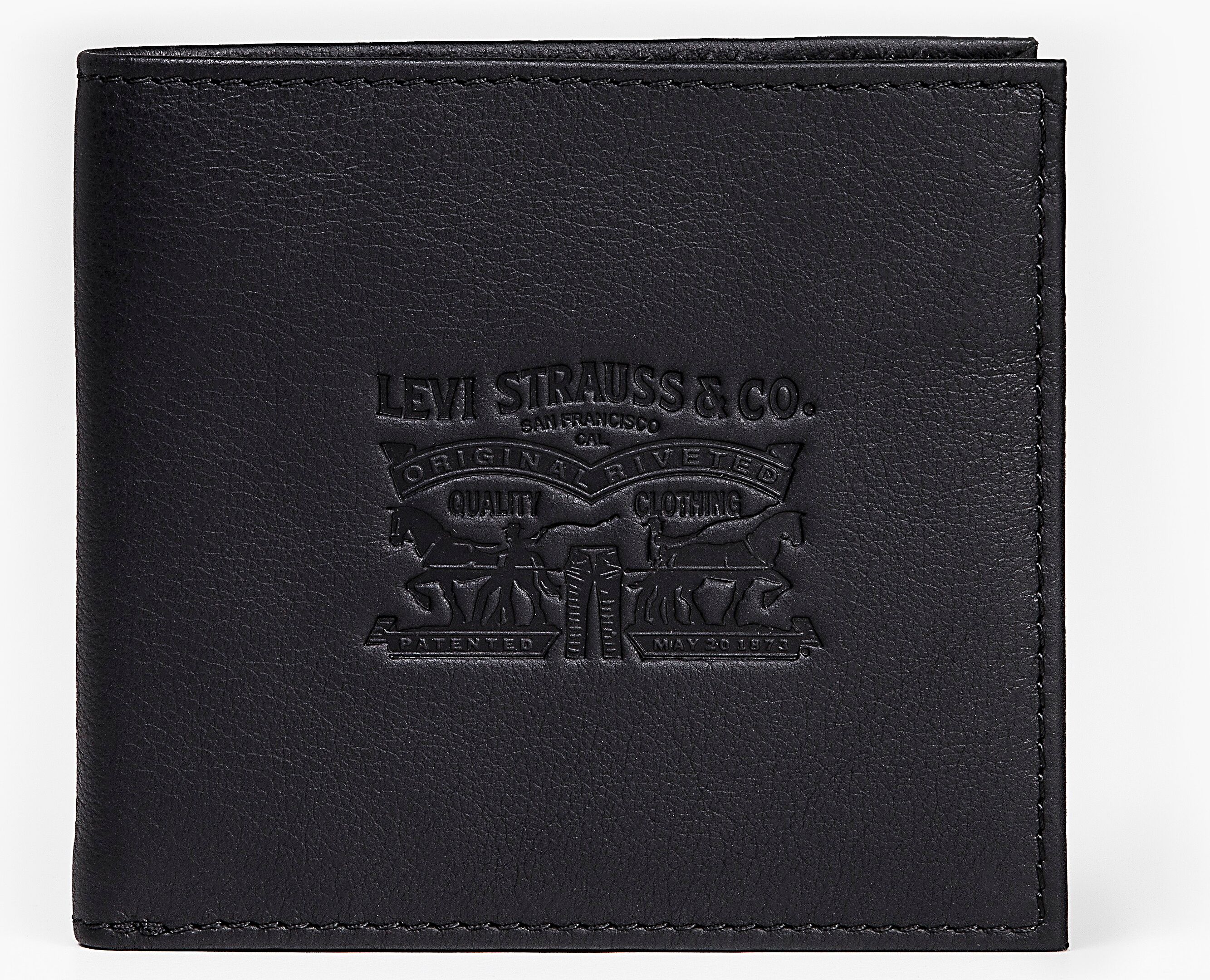 Levi's® Geldbörse »VINTAGE TWO HORSE BIFOLD COIN WALLET«, aus Vollnarbenleder schwarz