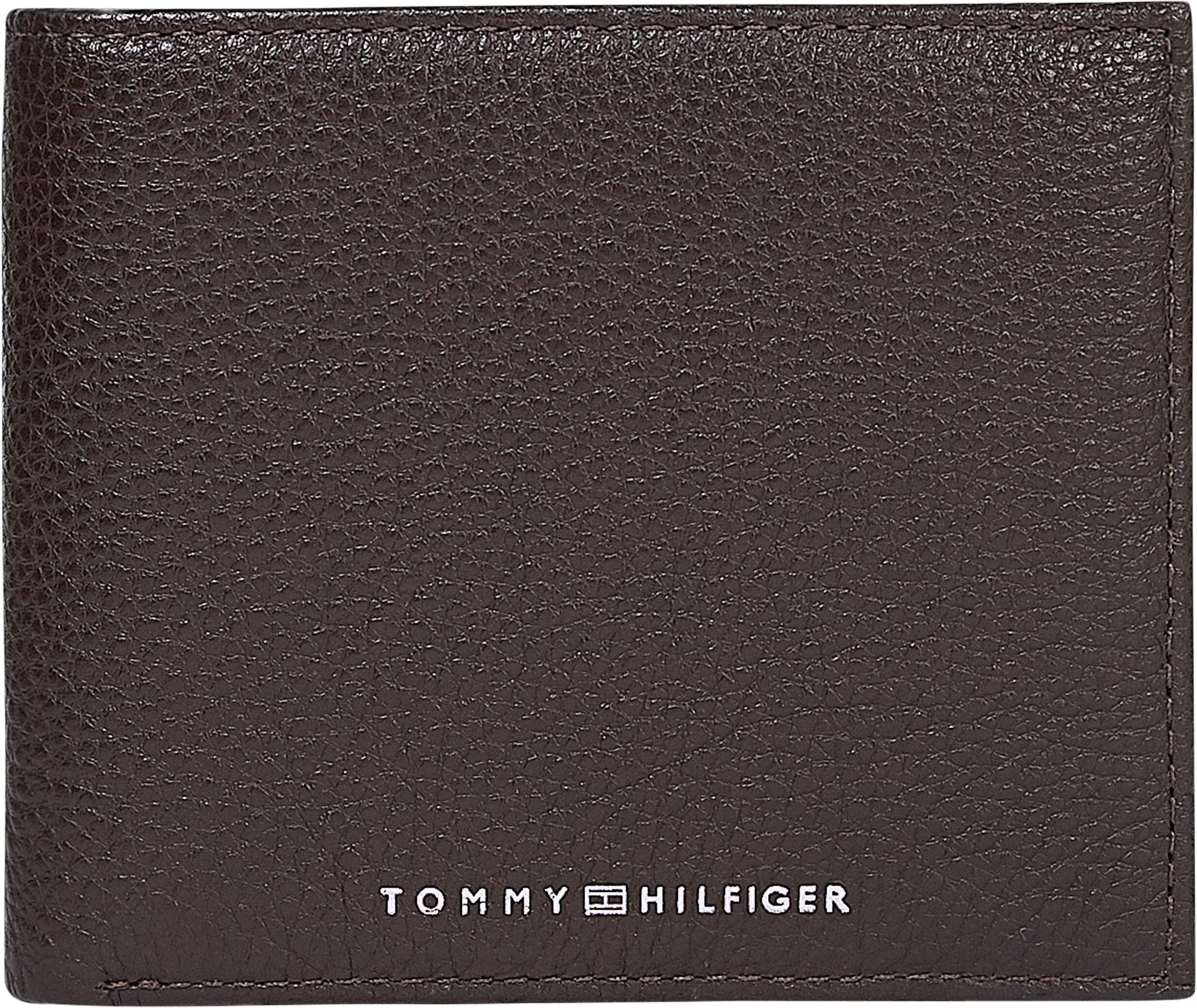 Tommy Hilfiger Geldbörse »TH DOWNTOWN CC FLAP AND COIN«, aus echtem Leder braun