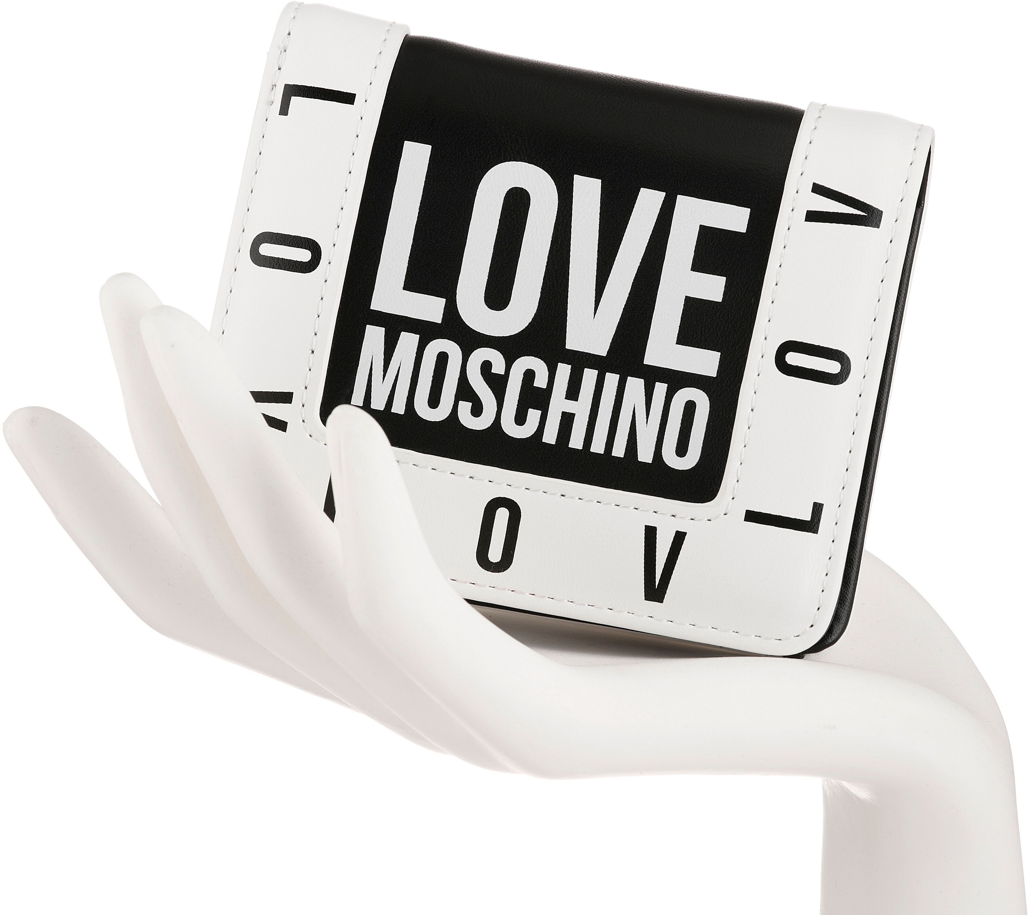 LOVE MOSCHINO Geldbörse, mit schönem Logo Schriftzug schwarz