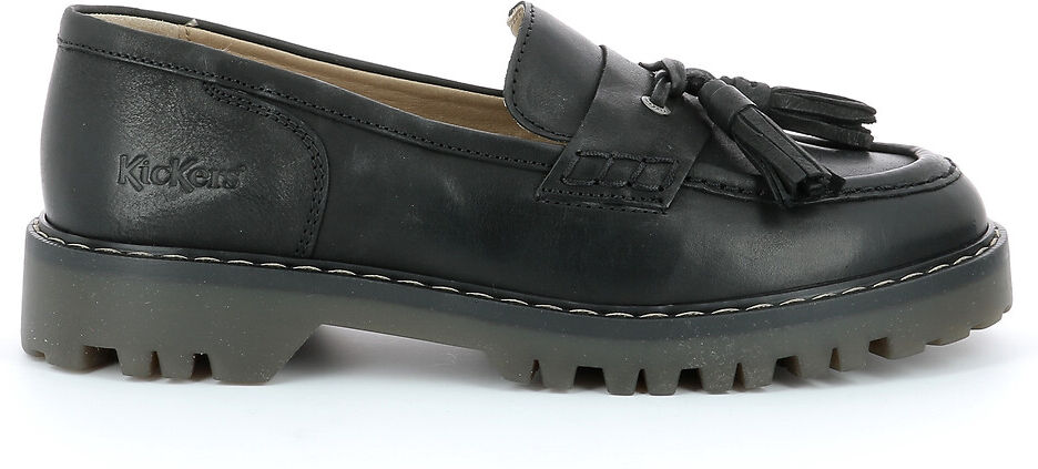 KICKERS Mocassins cuir Deckk SCHWARZ