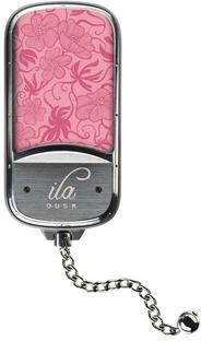 Ila Dusk Sicherheitsanhänger, 130 dBA Taschenalarm, Schrillalarm, Blumendesign pink