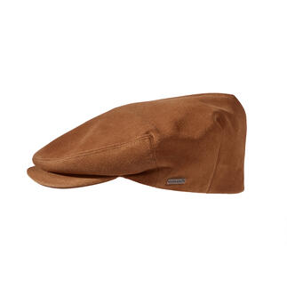 Kangol® Veloursleder-Schiebermütze, 58/59 cm - Cognac