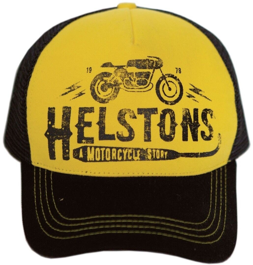 Helstons Cafe Racer Kappe Einheitsgröße Schwarz Gelb