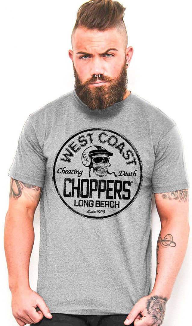 West Coast Choppers Cheating Death T-Shirt L Grau