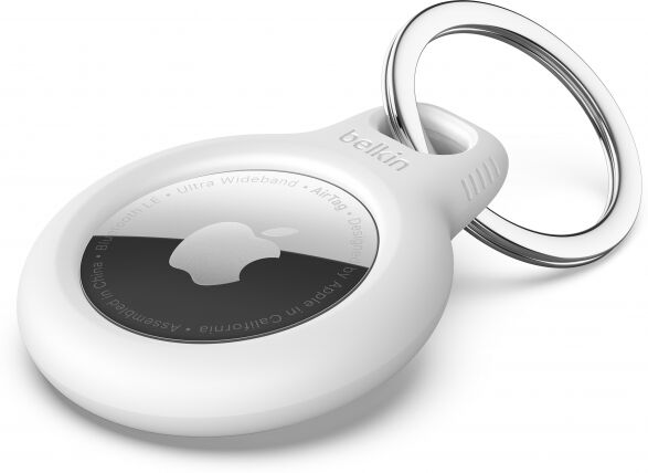 Belkin - Secure Holder for Apple AirTag with Keyring - white