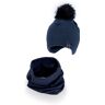 iltom Kids's Set Cap&Snood Winterwow K021 Navy Blue 50 unisex