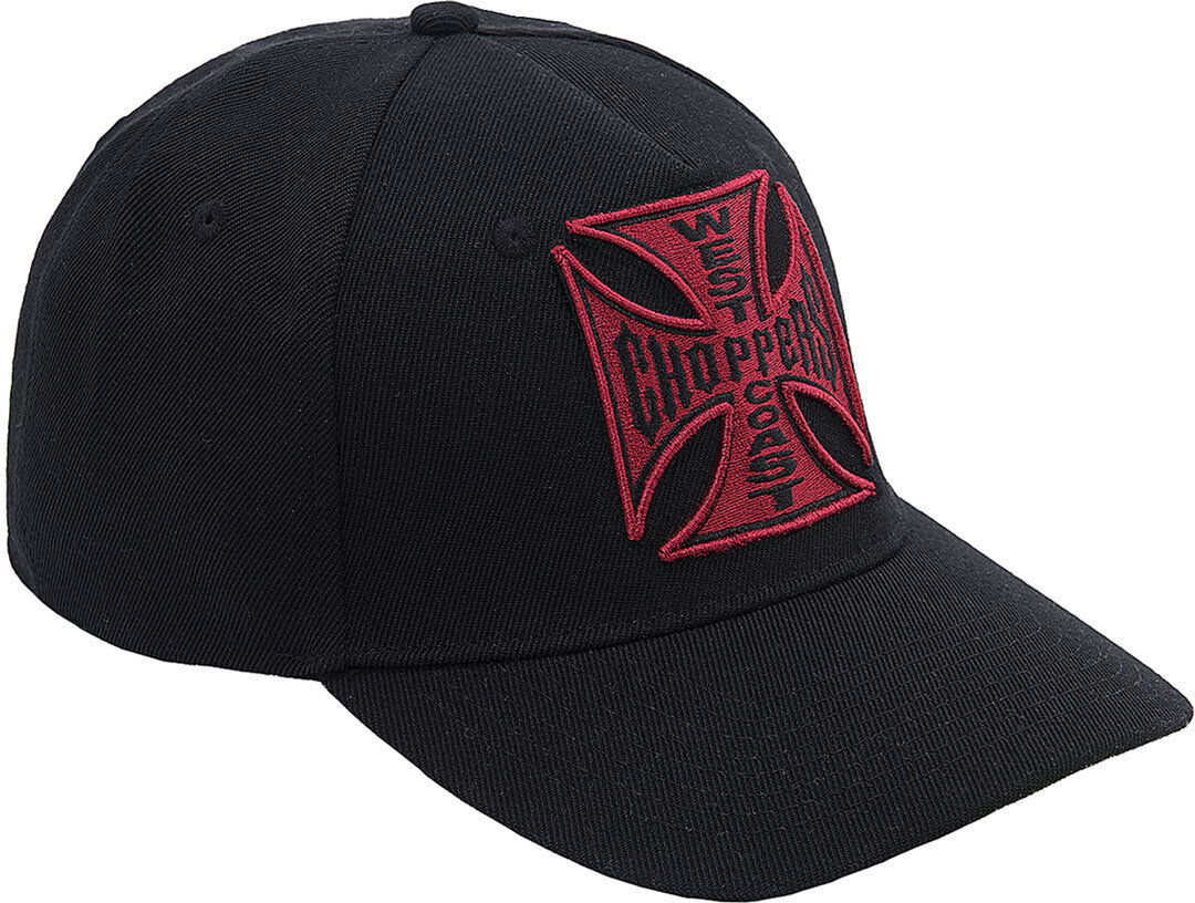 West Coast Choppers Logo Roundbill Snapback čepice Jedna velikost Černá červená