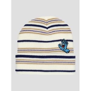 Santa Cruz Screaming Mini Hand Stripe Beanie white stripe Uni unisex