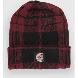 Santa Cruz Moon Dot Beanie maroon check Uni unisex