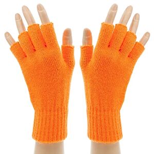 Strick-Handschuhe, neonorange