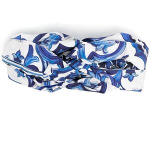 Dolce & Gabbana Kids Stirnband mit Majolica-Print - Blau M/S/L Unisex