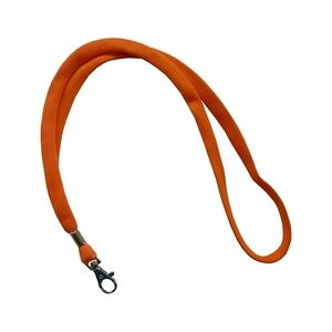 Umhängeband / Lanyards Schlüsselanhänger aus weichem Polyester mit drehbaren Karabinerhaken, Farbe: orange - 100 Bänder