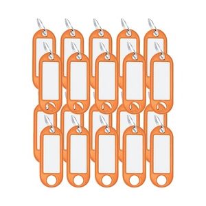 Wedo Schlüsselanhänger aus Kunststoff mit Ring Orange 20 Anhänger