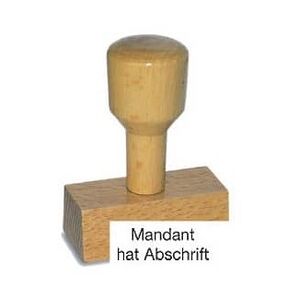 Stempel Mandant hat Abschrift